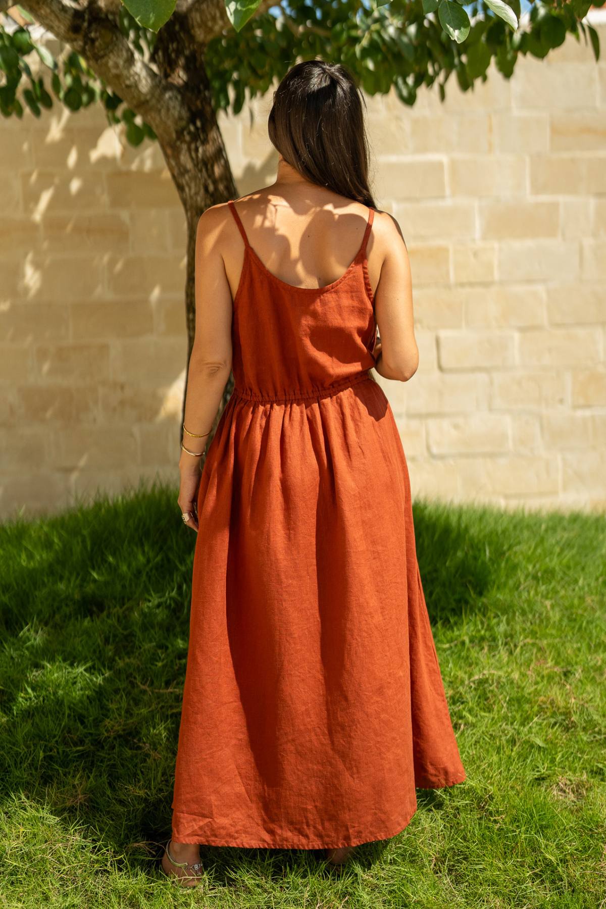 Robe Dora en Coton, Blanc Cassé
