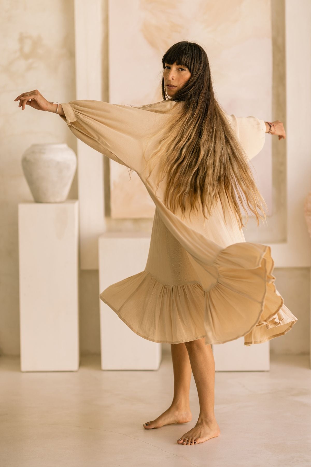 FRIDA Gown Short - Limited Edition (100% Bamboo Rayon, Clay) - PR