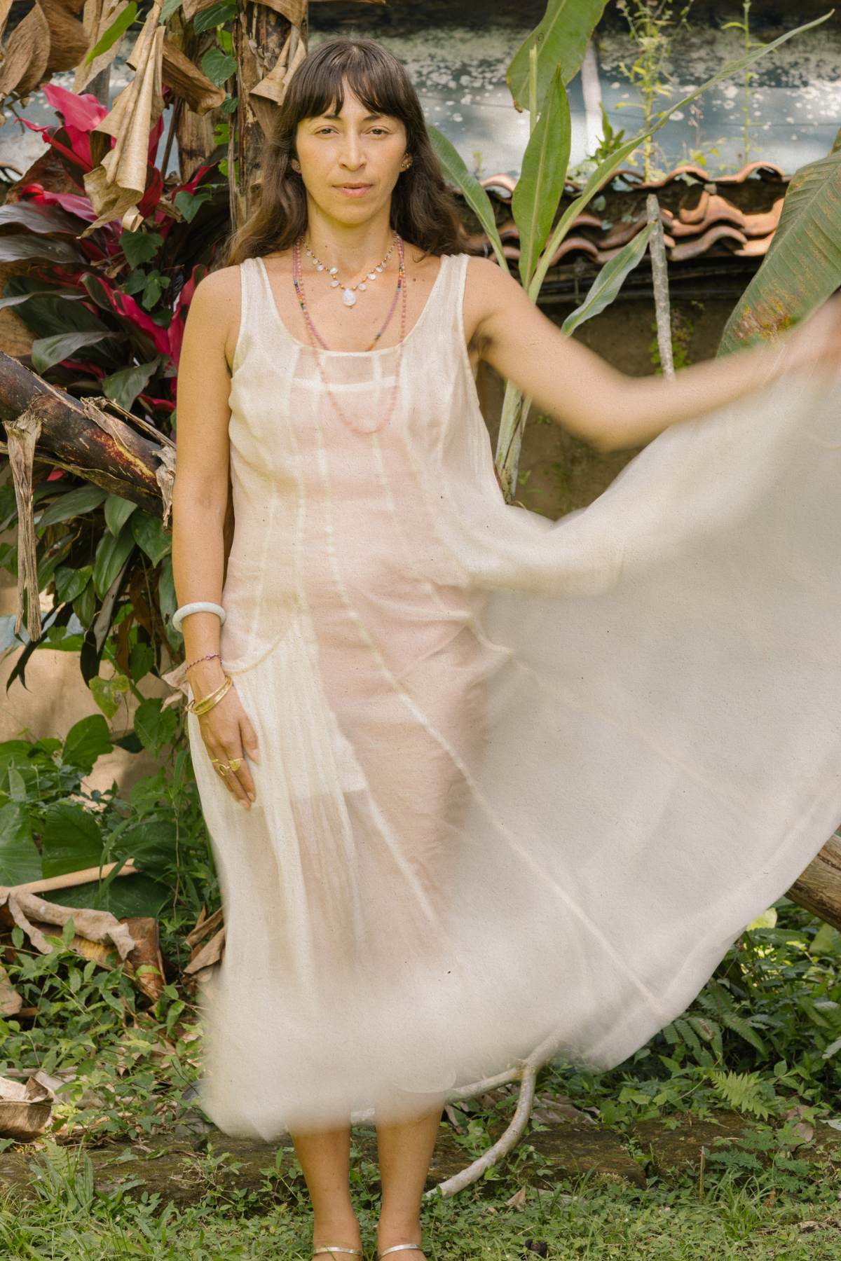 Rose Sheer Chiffon Gown