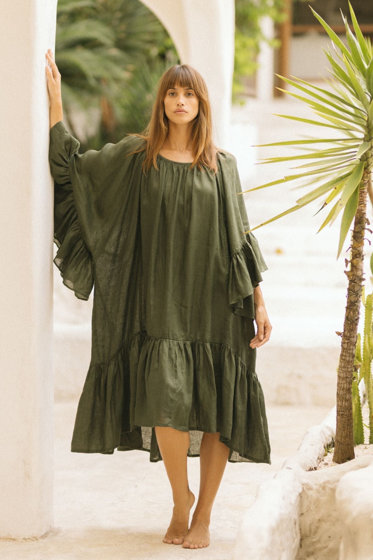 Brida Gown Long (100% light linen) (BI)