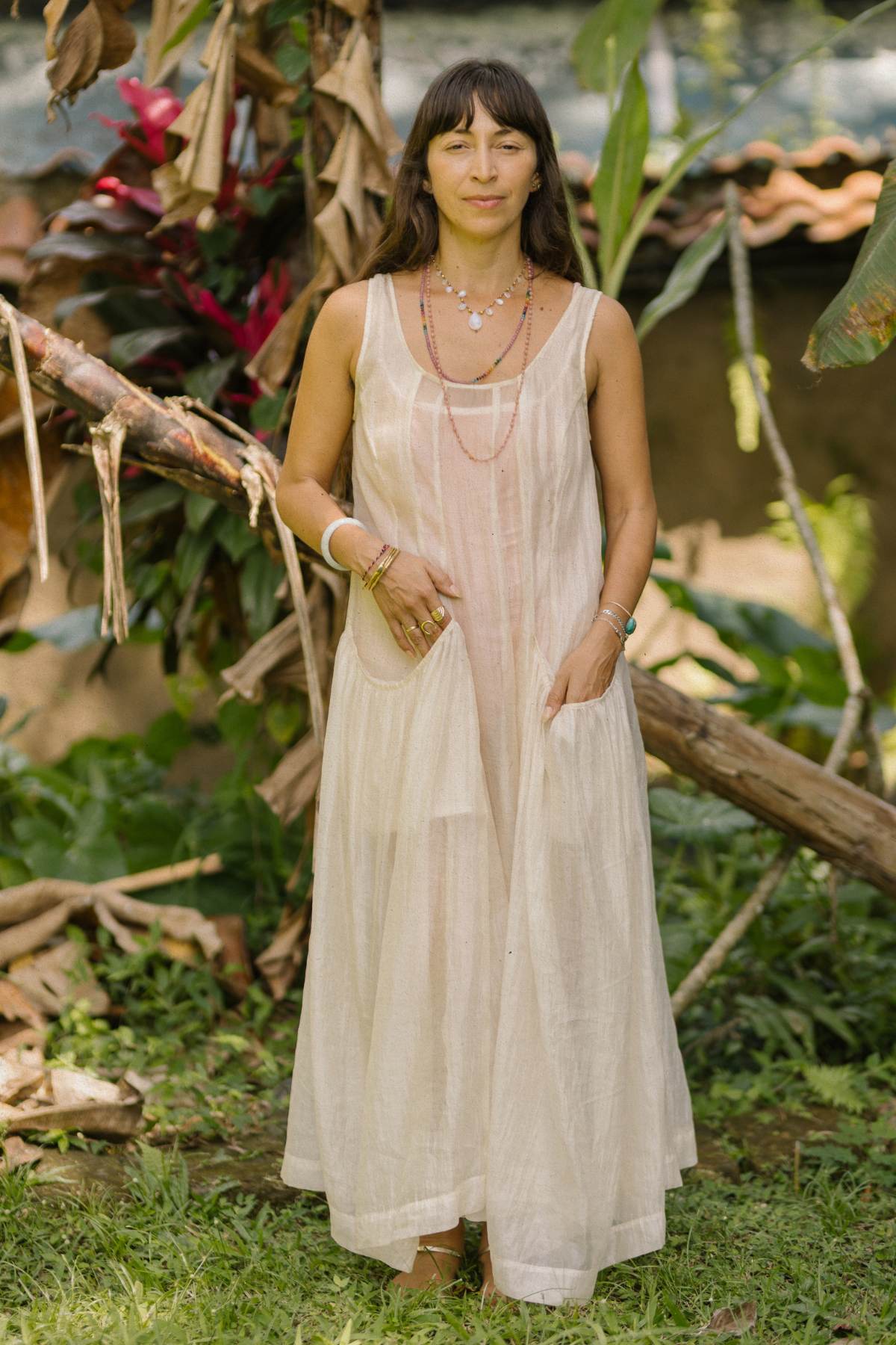 Rose Sheer Chiffon Gown