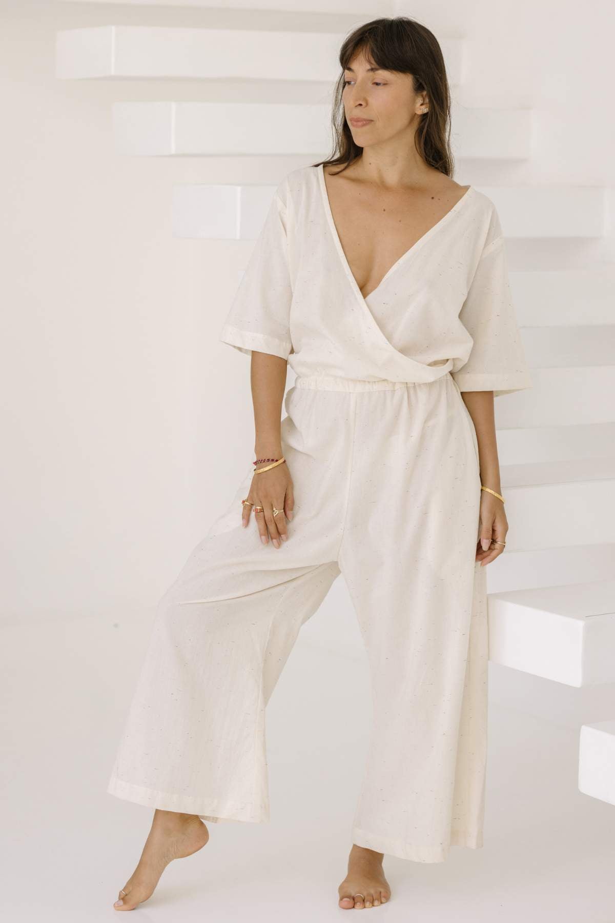 Magdalena Playsuit Cotton Stairs (PR)