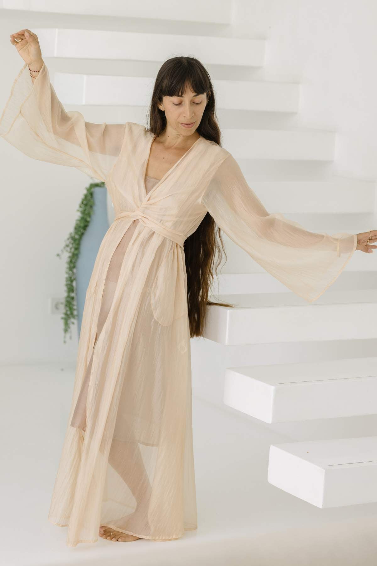 Infinity Robe Sheer Silk, Nude Lotus - PR