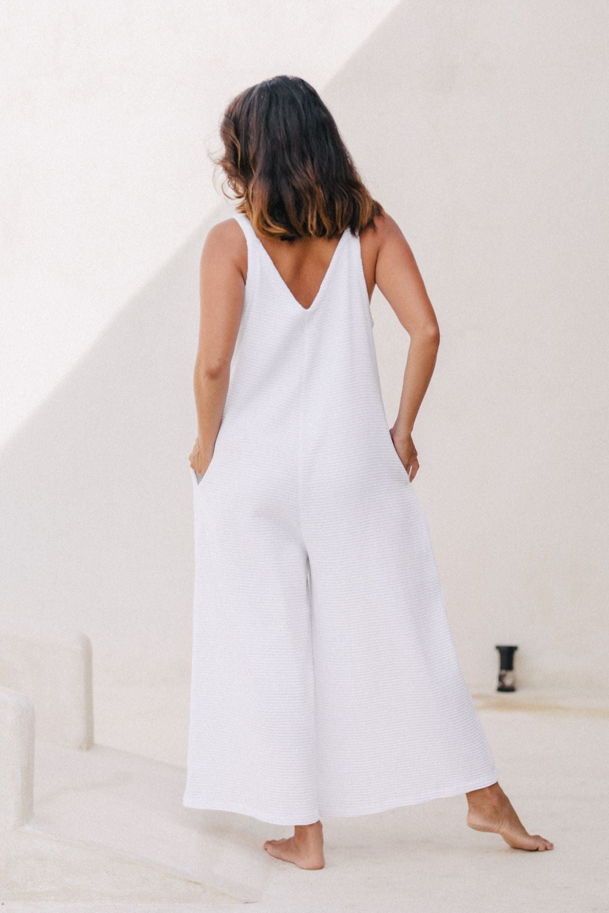 Kundalini Playsuit Waffle Edition (White) - WI