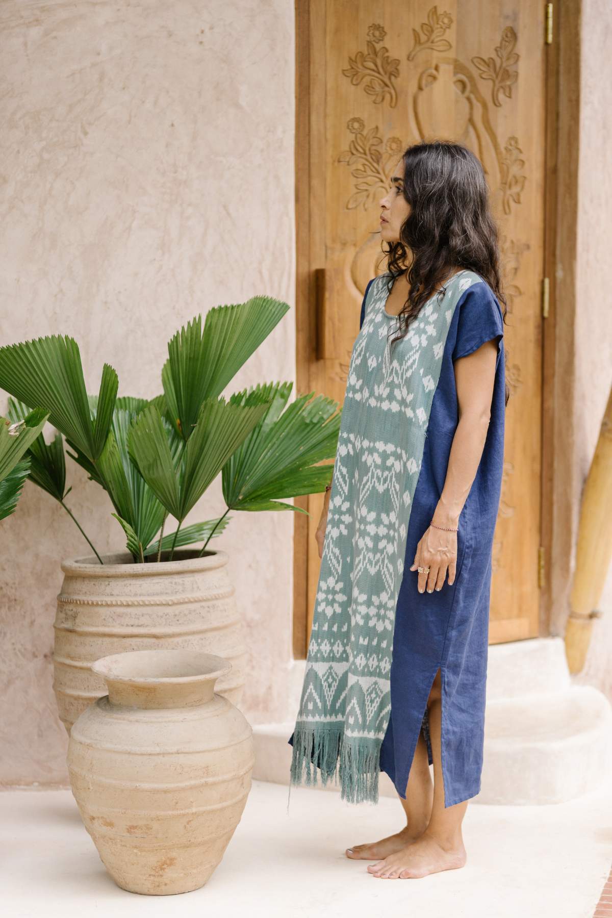 La Santa Kaftan Indigo (one of a kind)