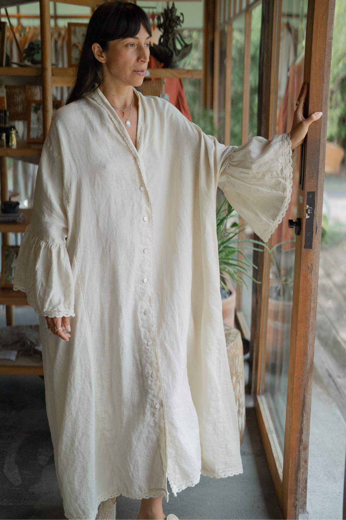 Kyoto Duster Linen, Moonlight- PR