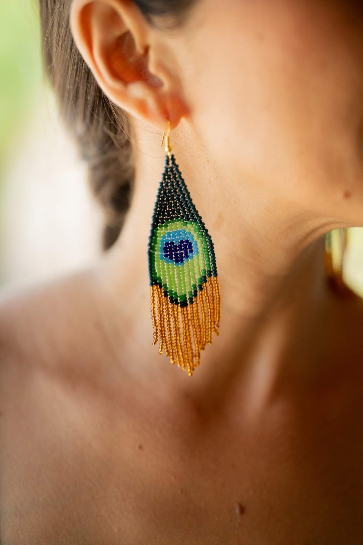 Embera People Hand beaded Earring