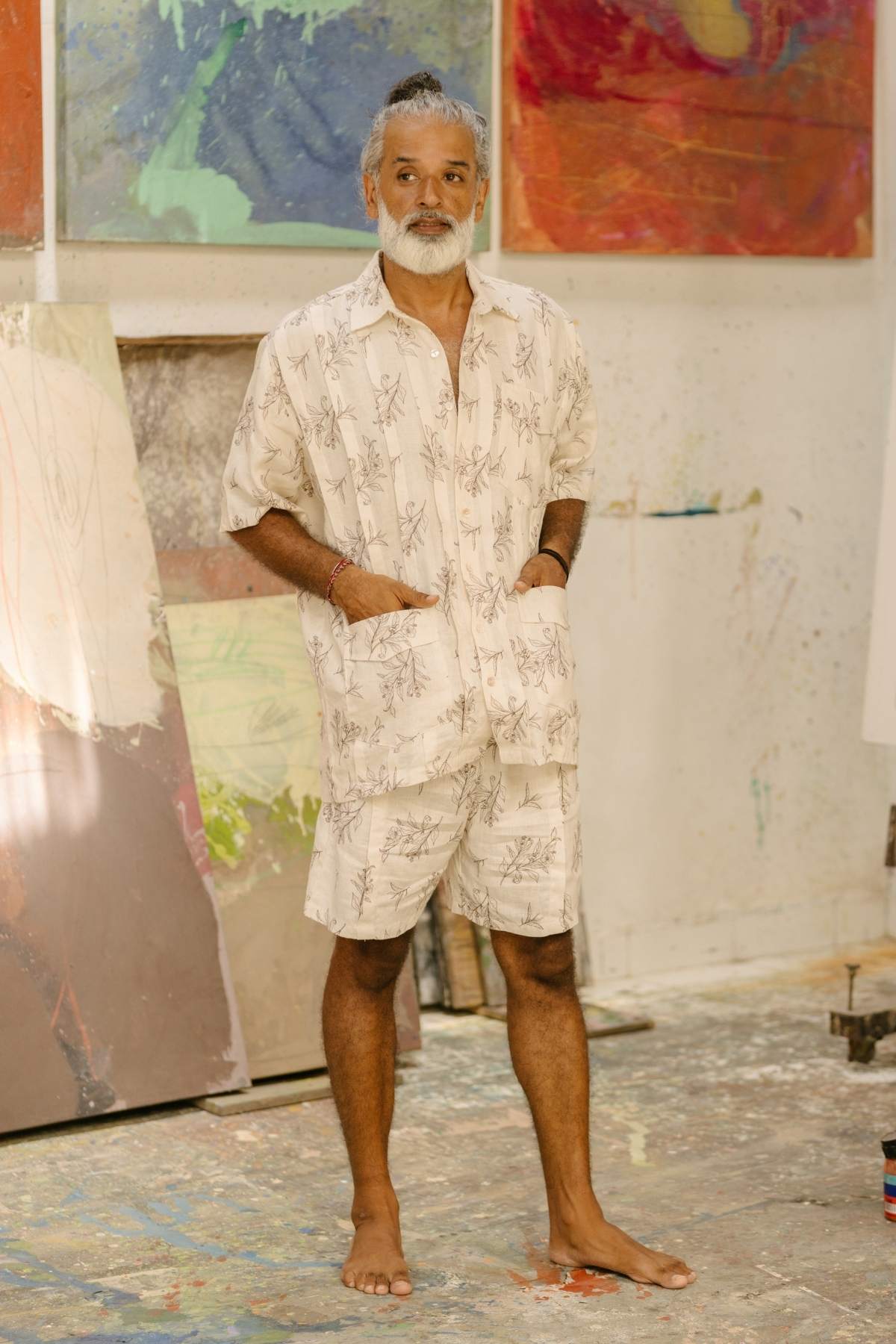 Francisco Mens Linen Top & Short Cha Dao