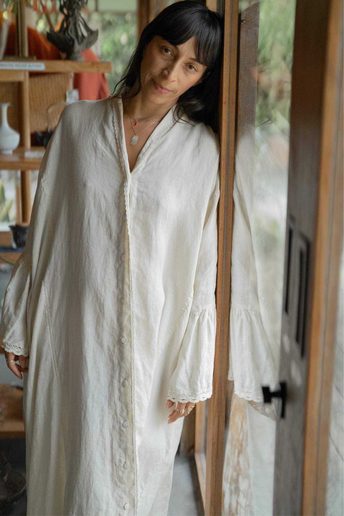 Kyoto Duster Linen, Moonlight- PR