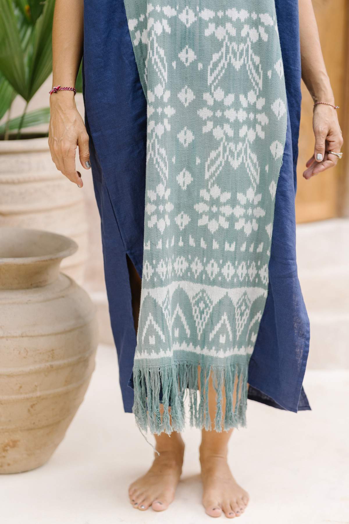La Santa Kaftan Indigo (one of a kind)