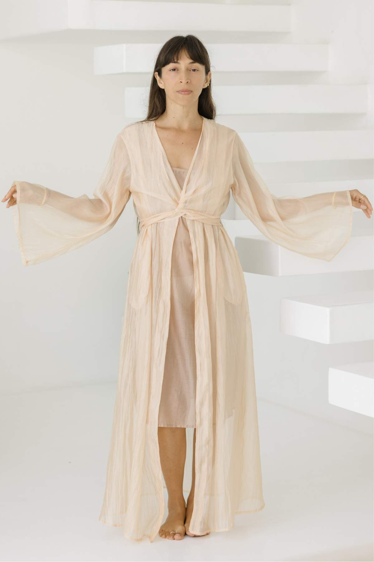 Infinity Robe Sheer Silk, Nude Lotus - PR