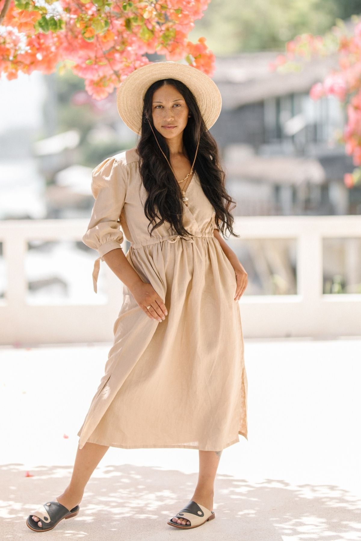 Valentina Dress (100% Linen - Available in Multiple Colors) (W)