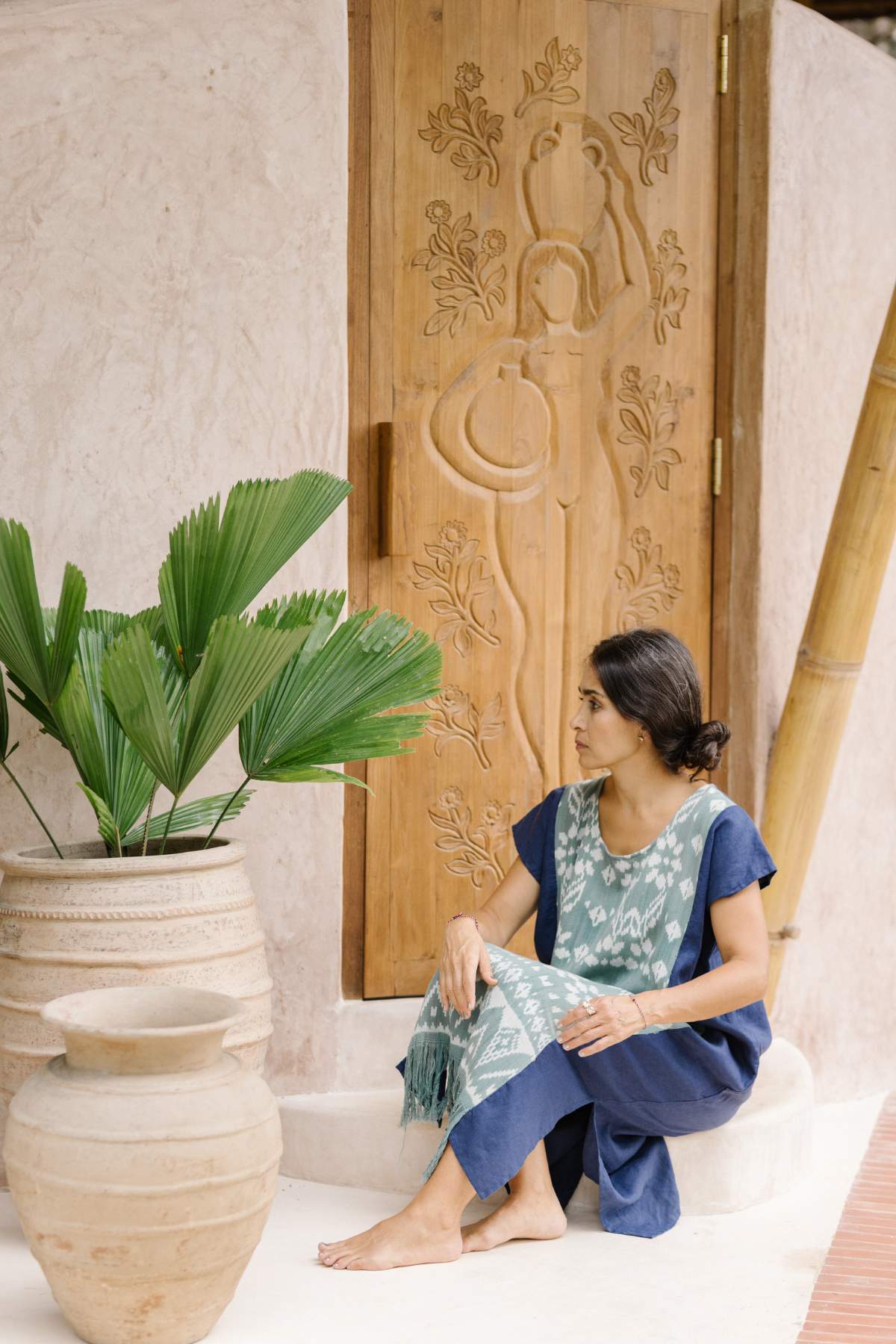 La Santa Kaftan Indigo (one of a kind)