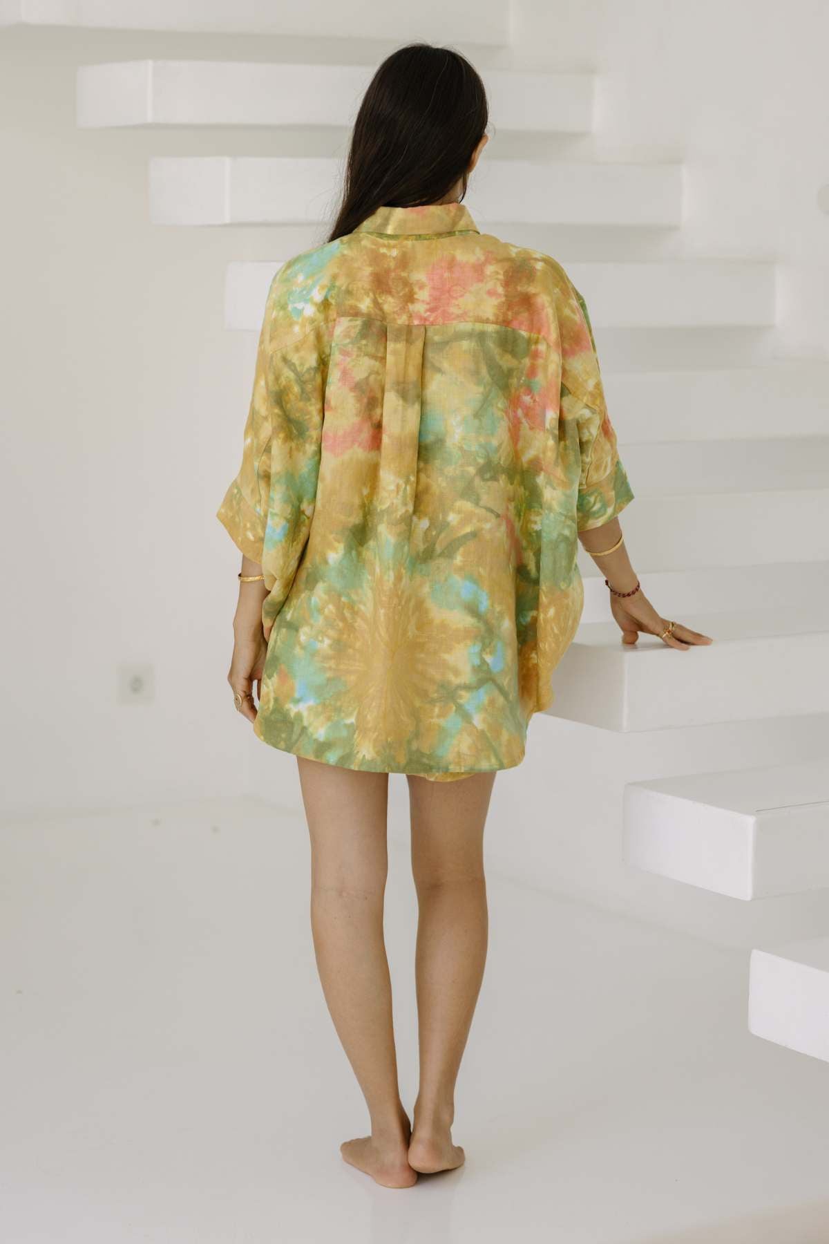 Golden Sunset Linen Suka Set