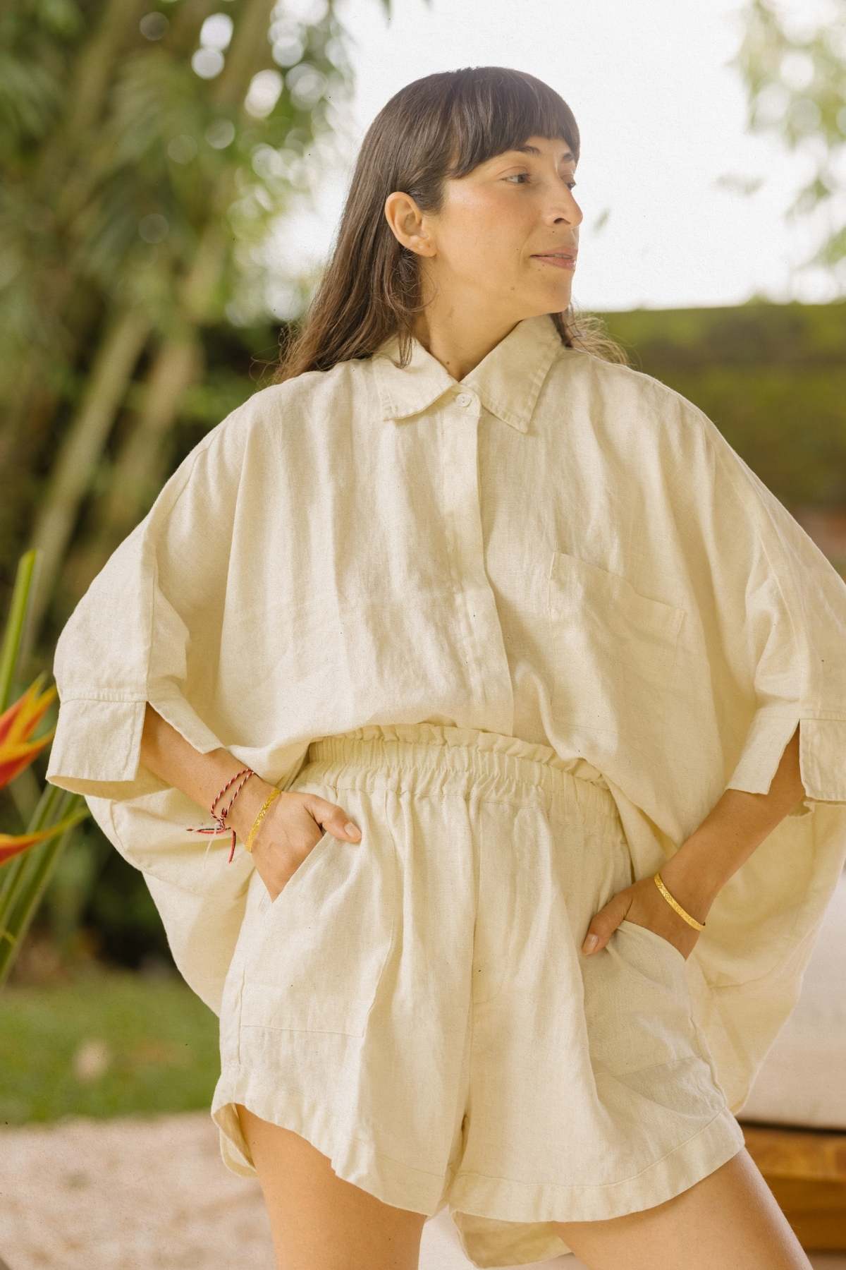 Linen Suka Button Down Set