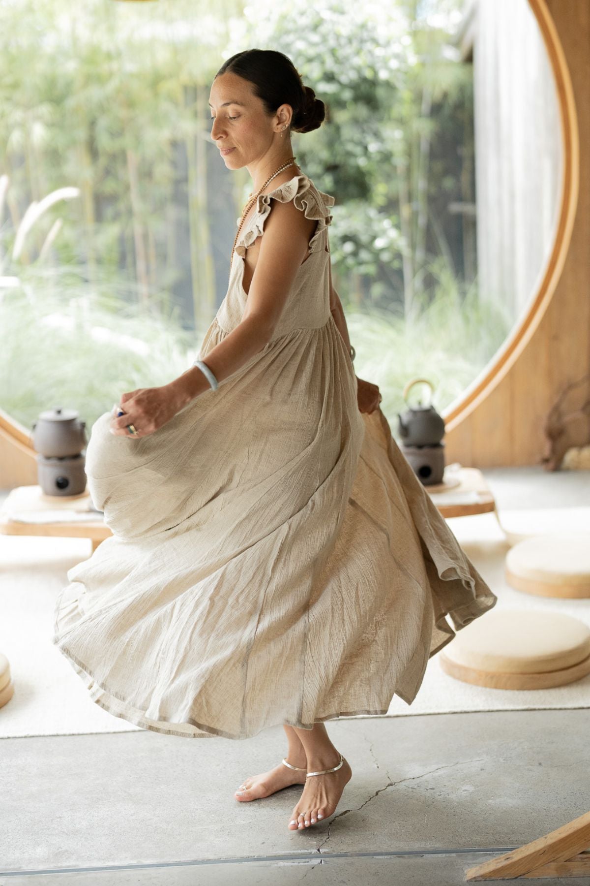 Anna Yemaya Gown (Natural Linen / Cotton)