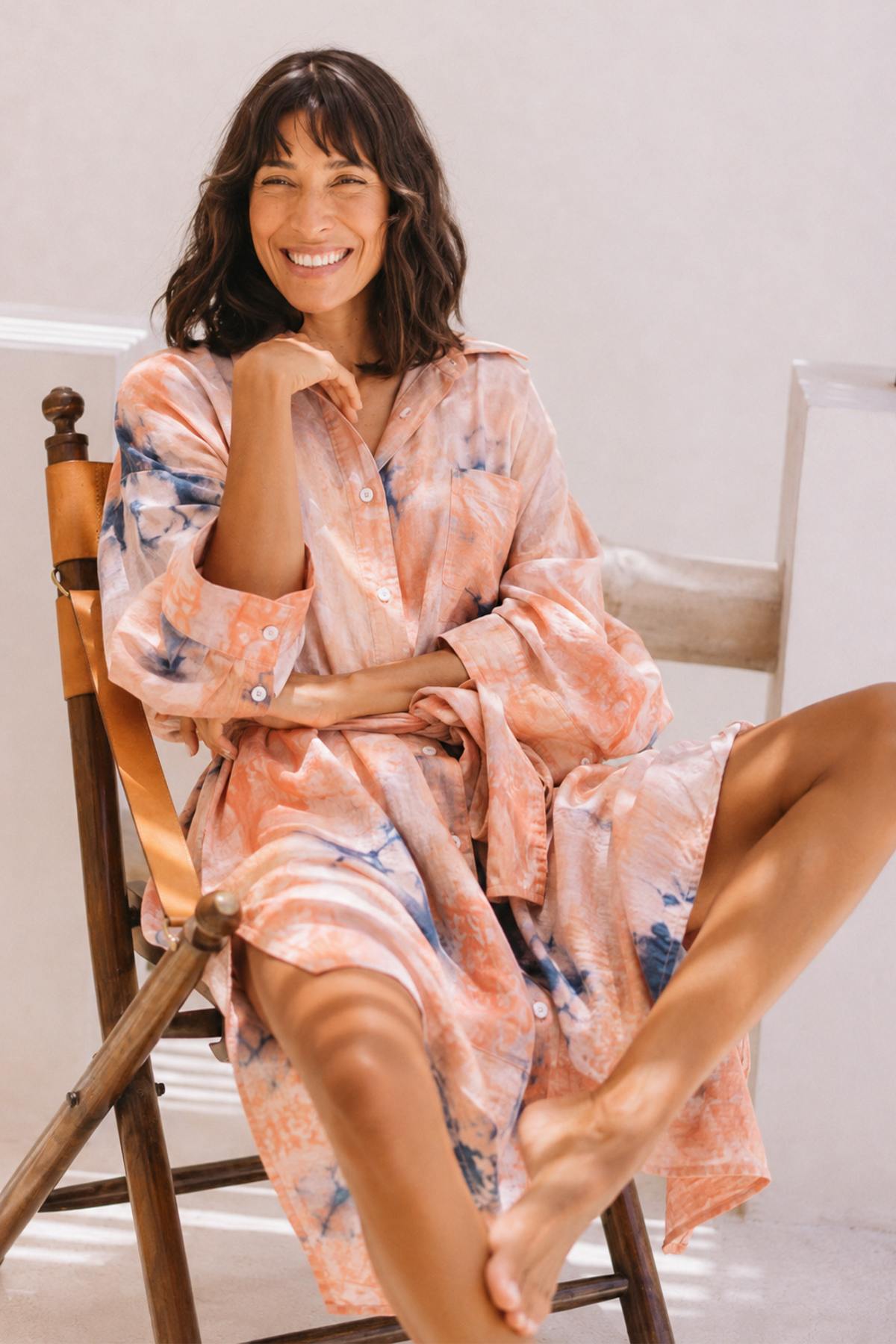 Uluwatu Sunset Nidra Duster (Full Length Linen)