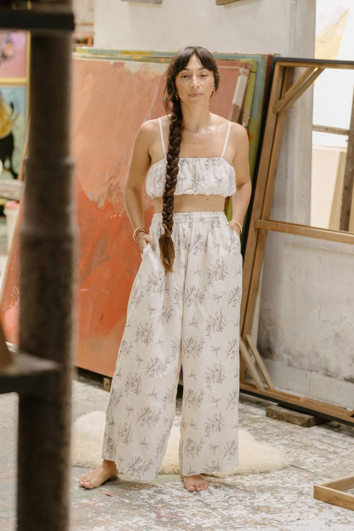 Barcelona Crop Top + Mona Pant Set Cha Dao