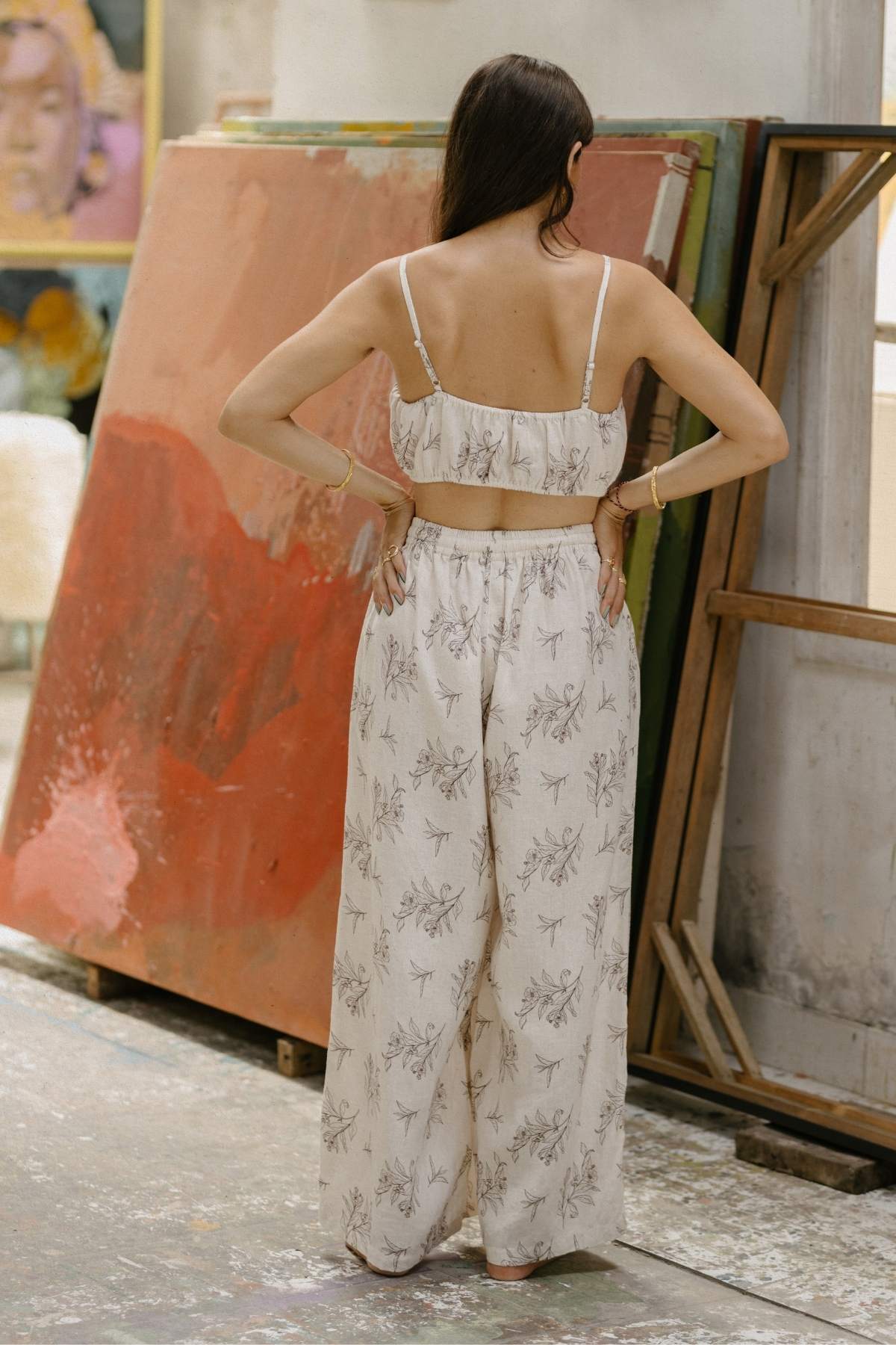 Barcelona Crop Top + Mona Pant Set Cha Dao