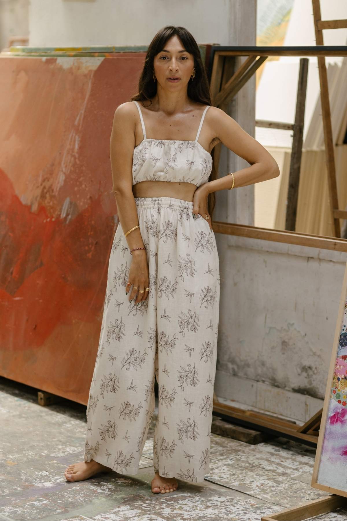 Barcelona Crop Top + Mona Pant Set Cha Dao