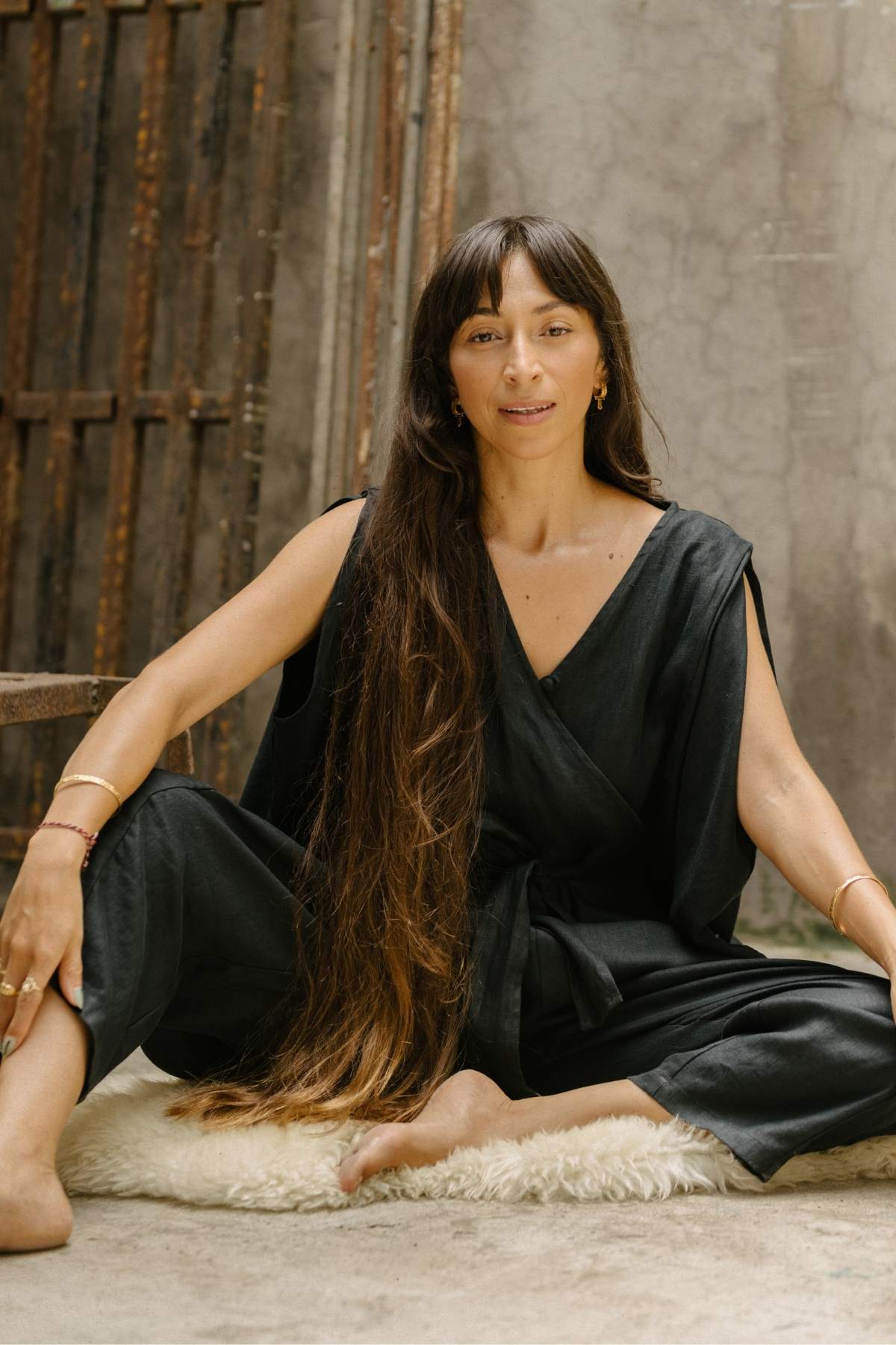 French Linen Kuan Yin Playsuit