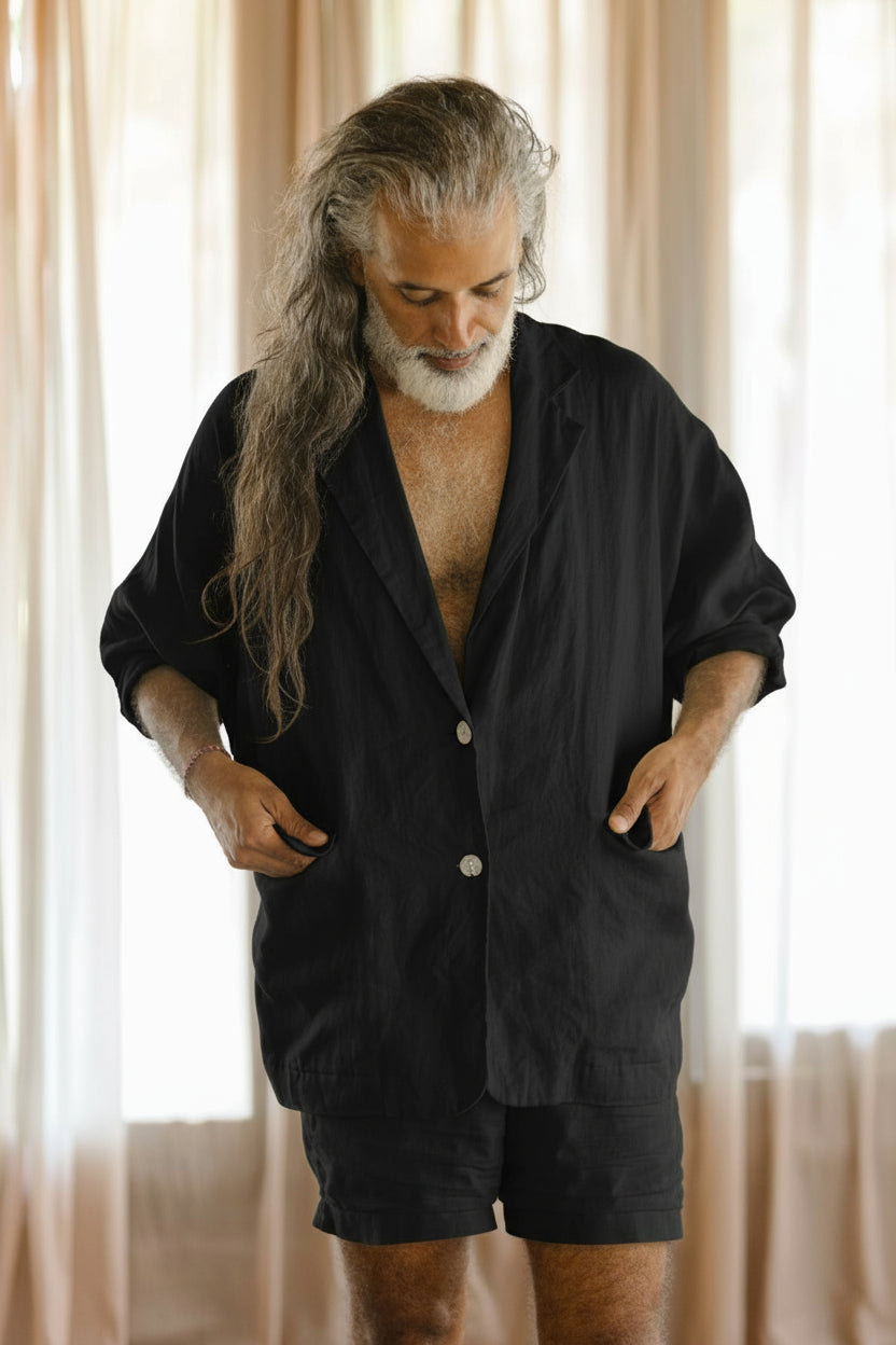 Eagle Blazer Mens Linen Jacket