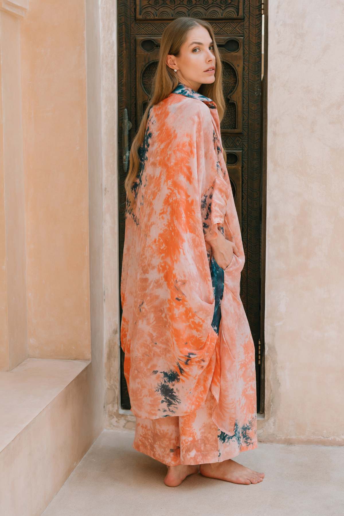 Ramie Botanical Origami Gown