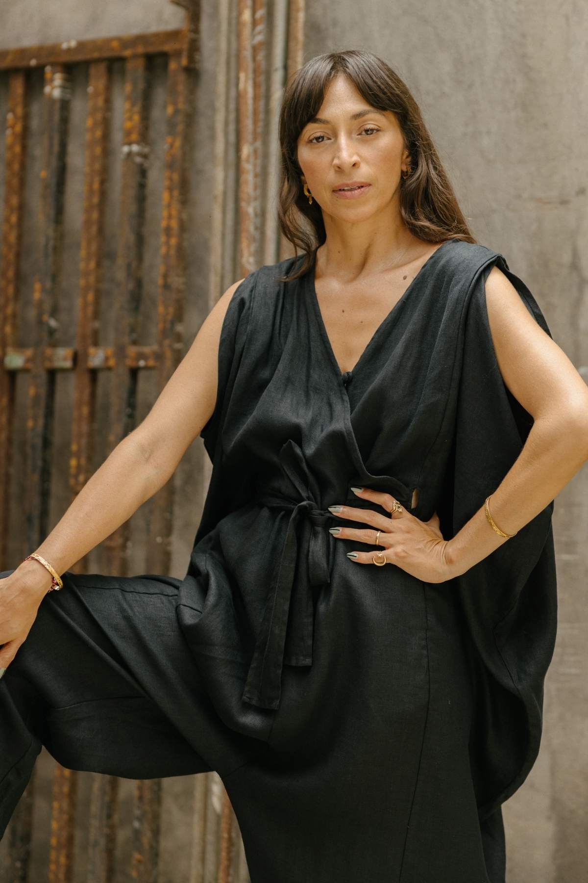 French Linen Kuan Yin Playsuit