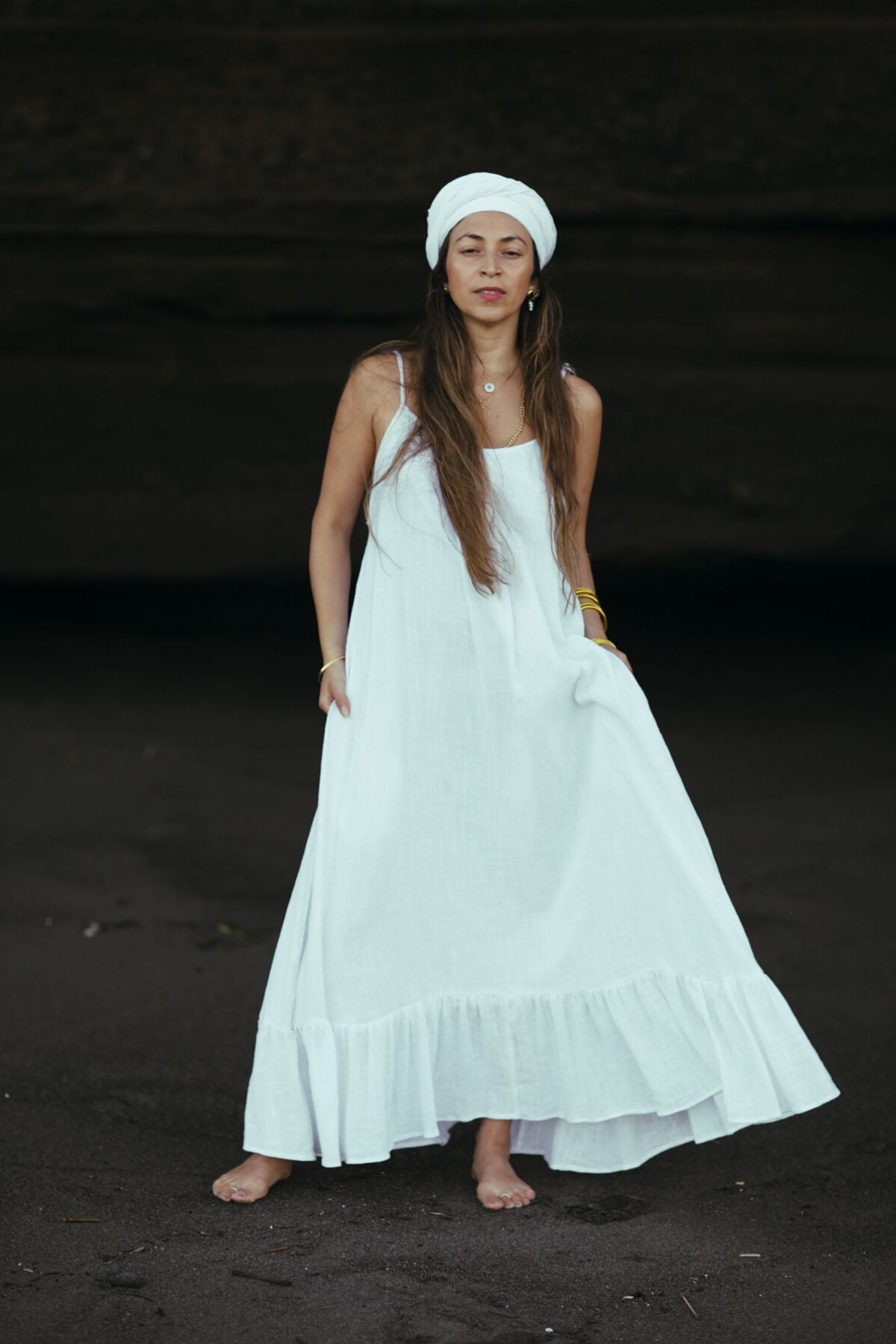 Maiden Gown (100% Linen, Off White)
