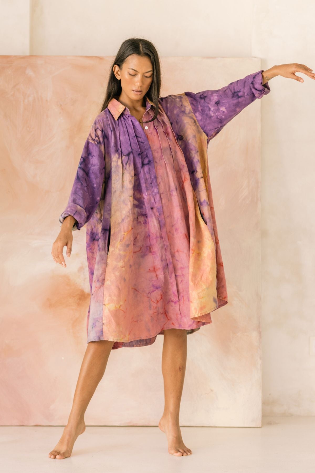 Rainbeau Kundalini Gown Short (100% Linen)