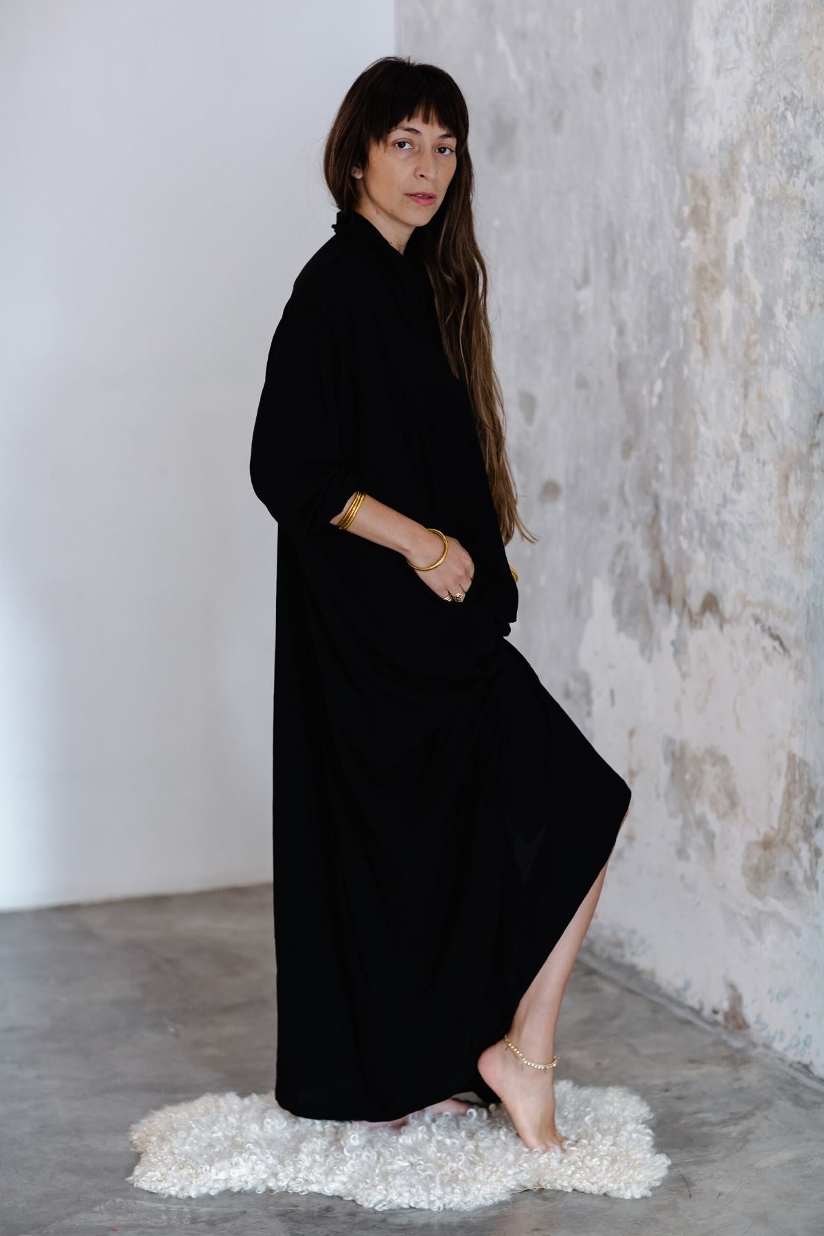Alternate colourway of the Kundalini Gown by Myrah Penaloza, handcrafted in Bali by artisan families.