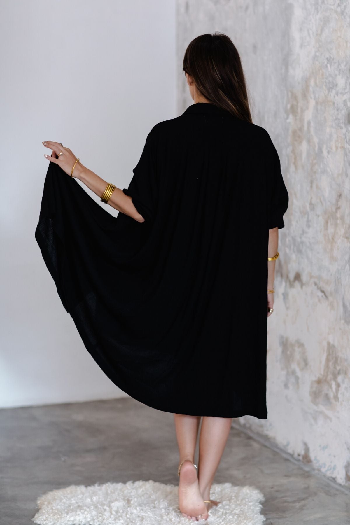 Dark Moon Edition Kundalini Gown Short  (100% Bamboo Rayon, Season End Sale)