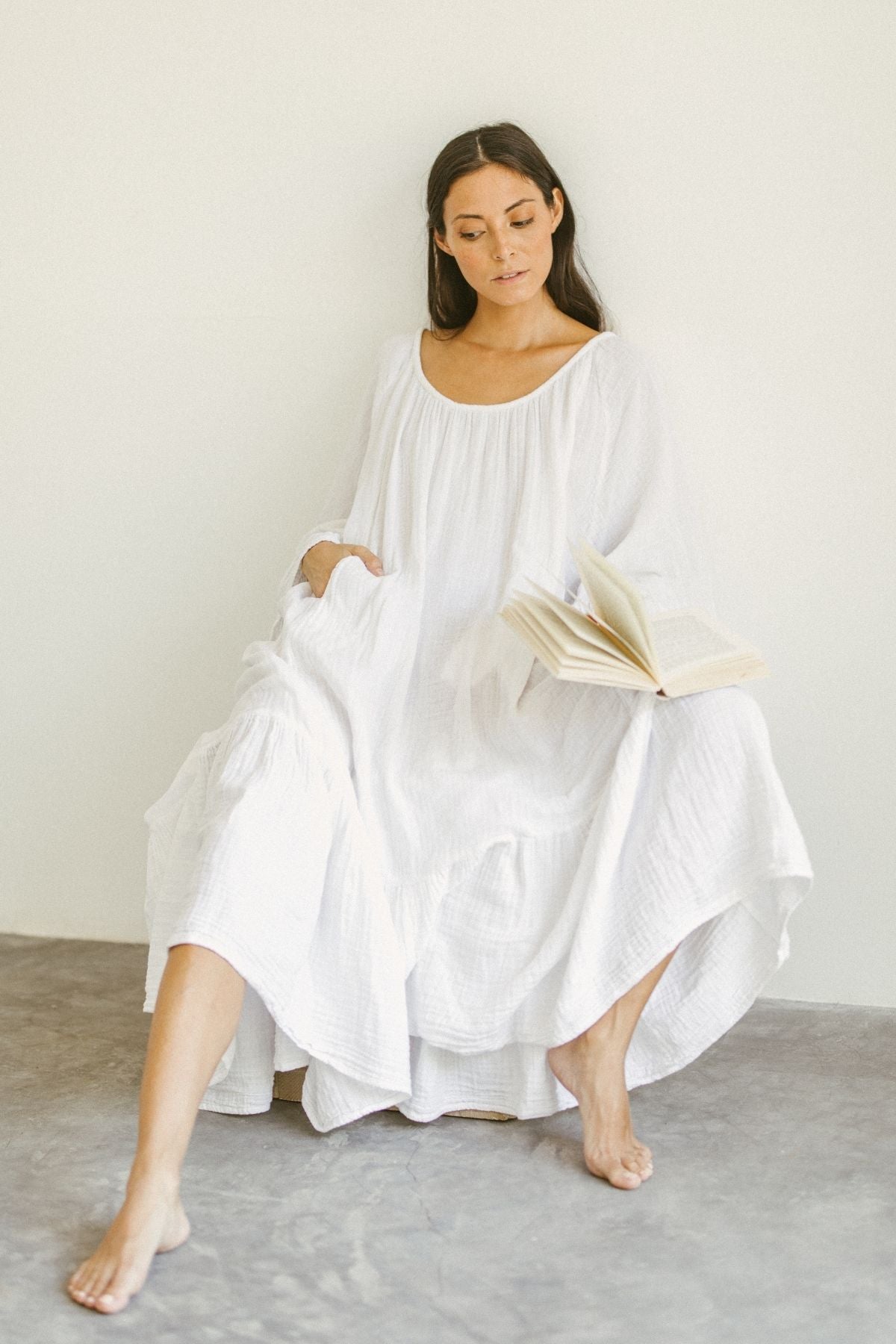 Brida Gown Long (100% light linen)