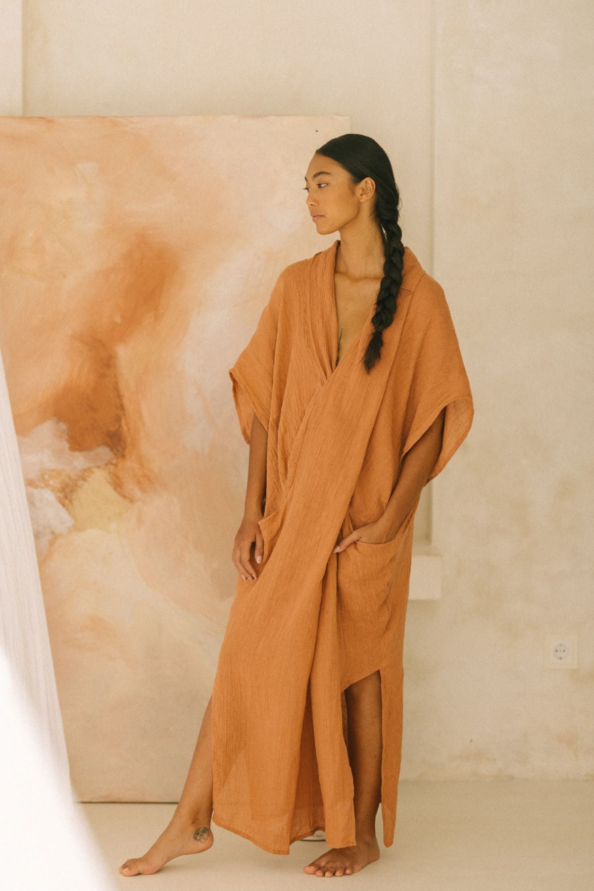 Short Sleeve Amma Gown